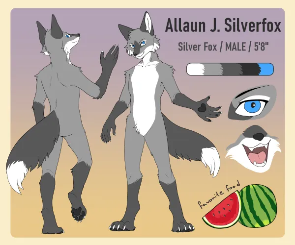 Thumbnail Explore My Fursona Ref Sheet by Allaun in Furry Category