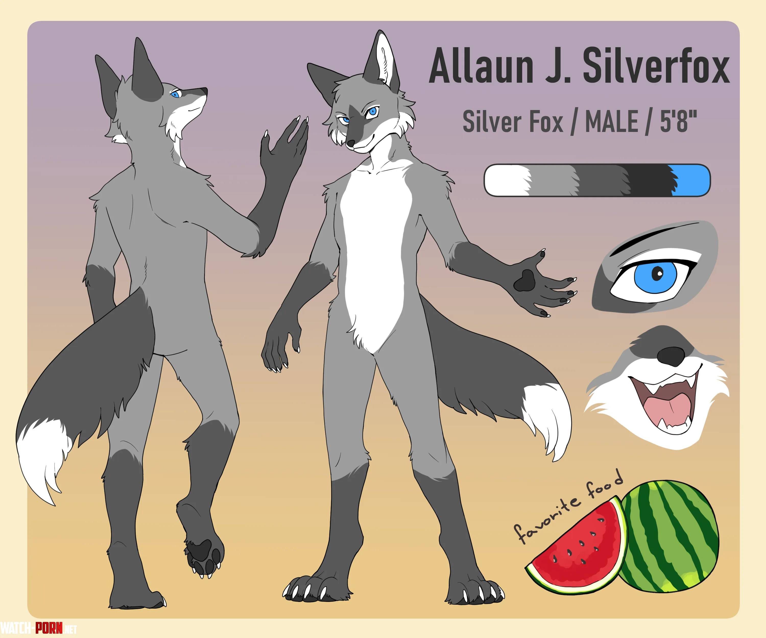 My fursona Ref sheet by Doodle Doggo by Allaun