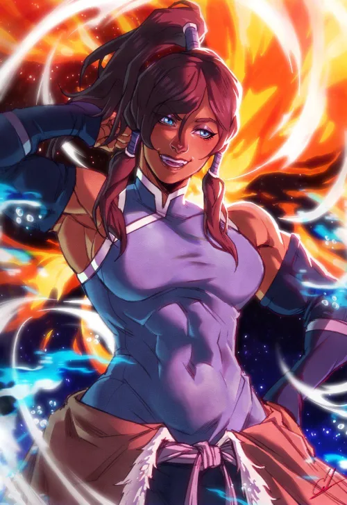 Thumbnail Avatar Love: Korra by Throwawheylmao | fitdrawngirls