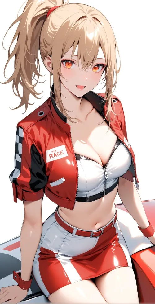 Thumbnail Red Race Queen: Racing Through the World of Anime Midriff Styles by CheetahSperm18
