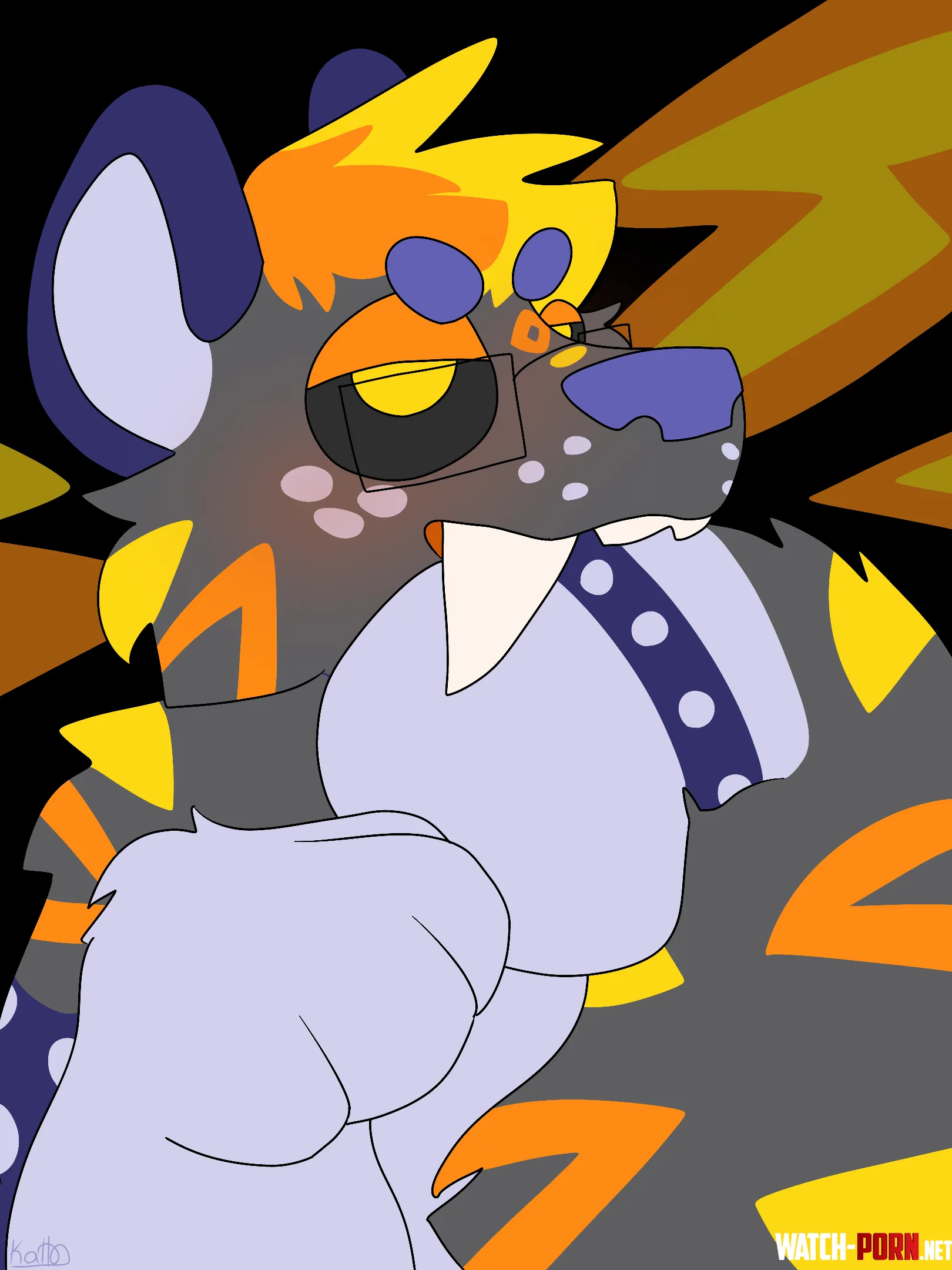 he is stupid and is fighting his tail by KattosAShame