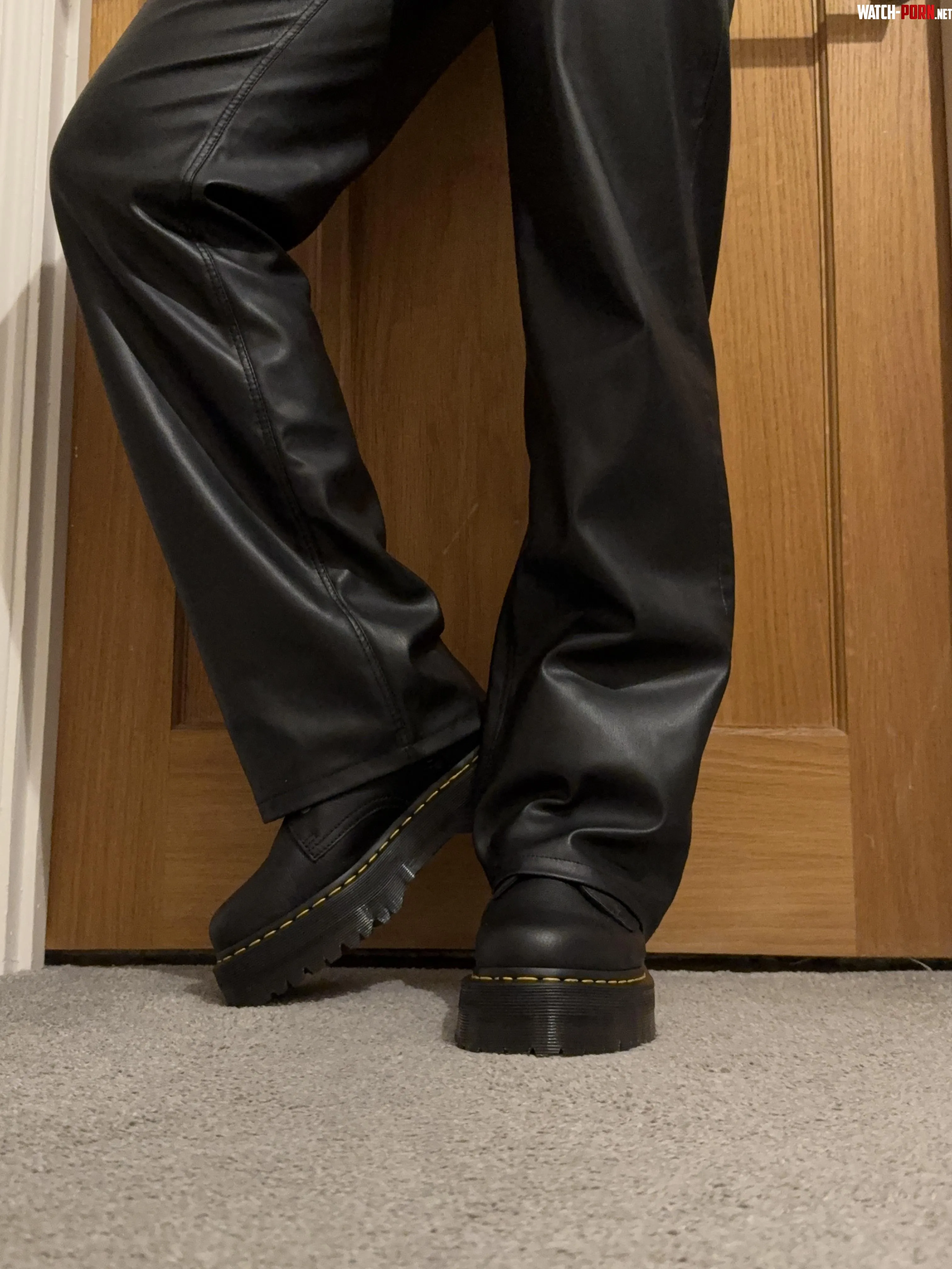 My new docs and leather pants match perfectly dont you think by ThighStandards13