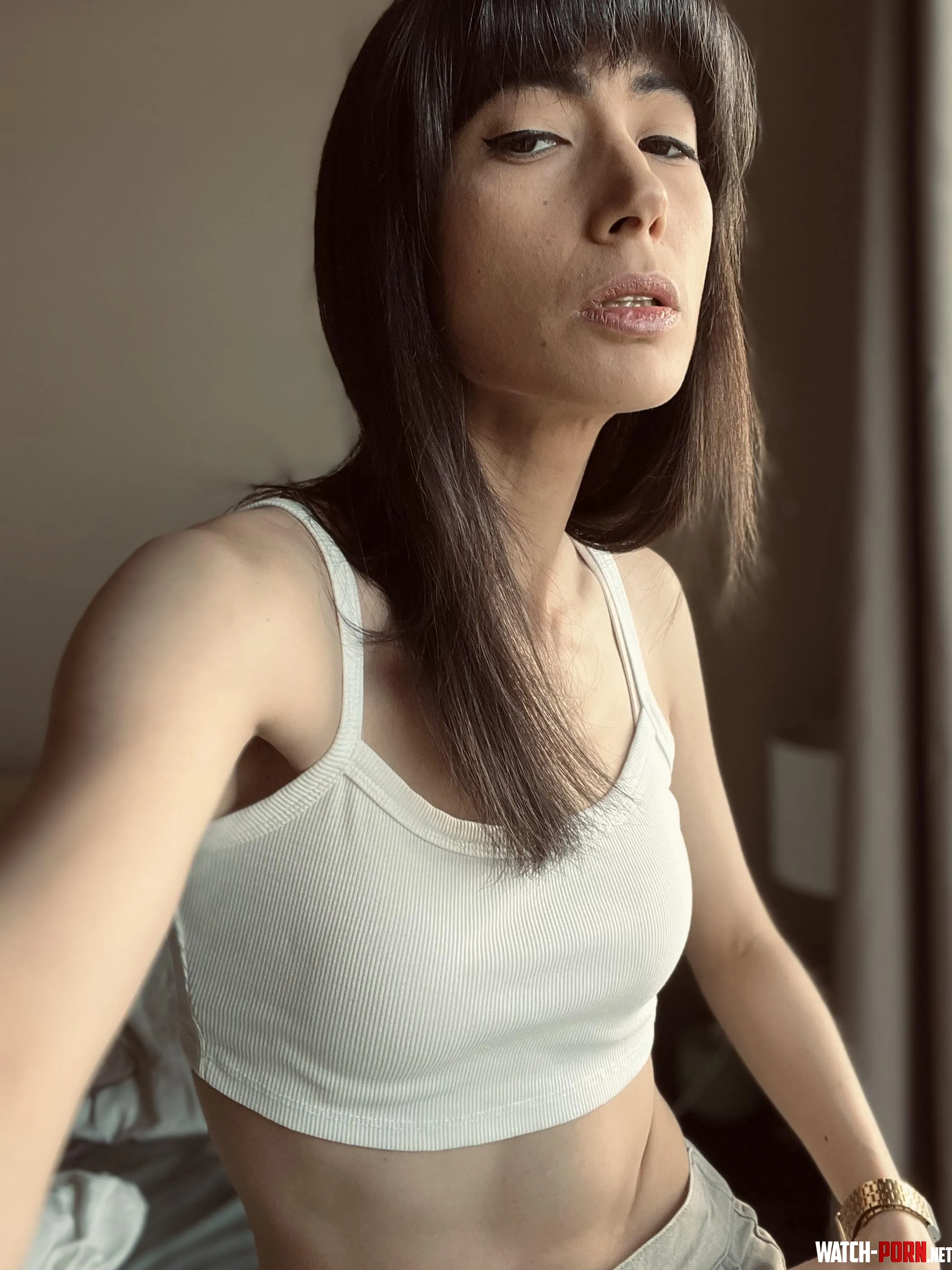 Getting cold but Im so tough and cool this morning in my crop top by Alexia_zero