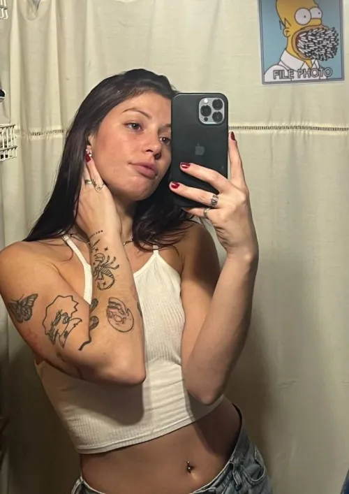 Thumbnail Tattoo Flexing Fashion Statement by nermega | Croptopgirls