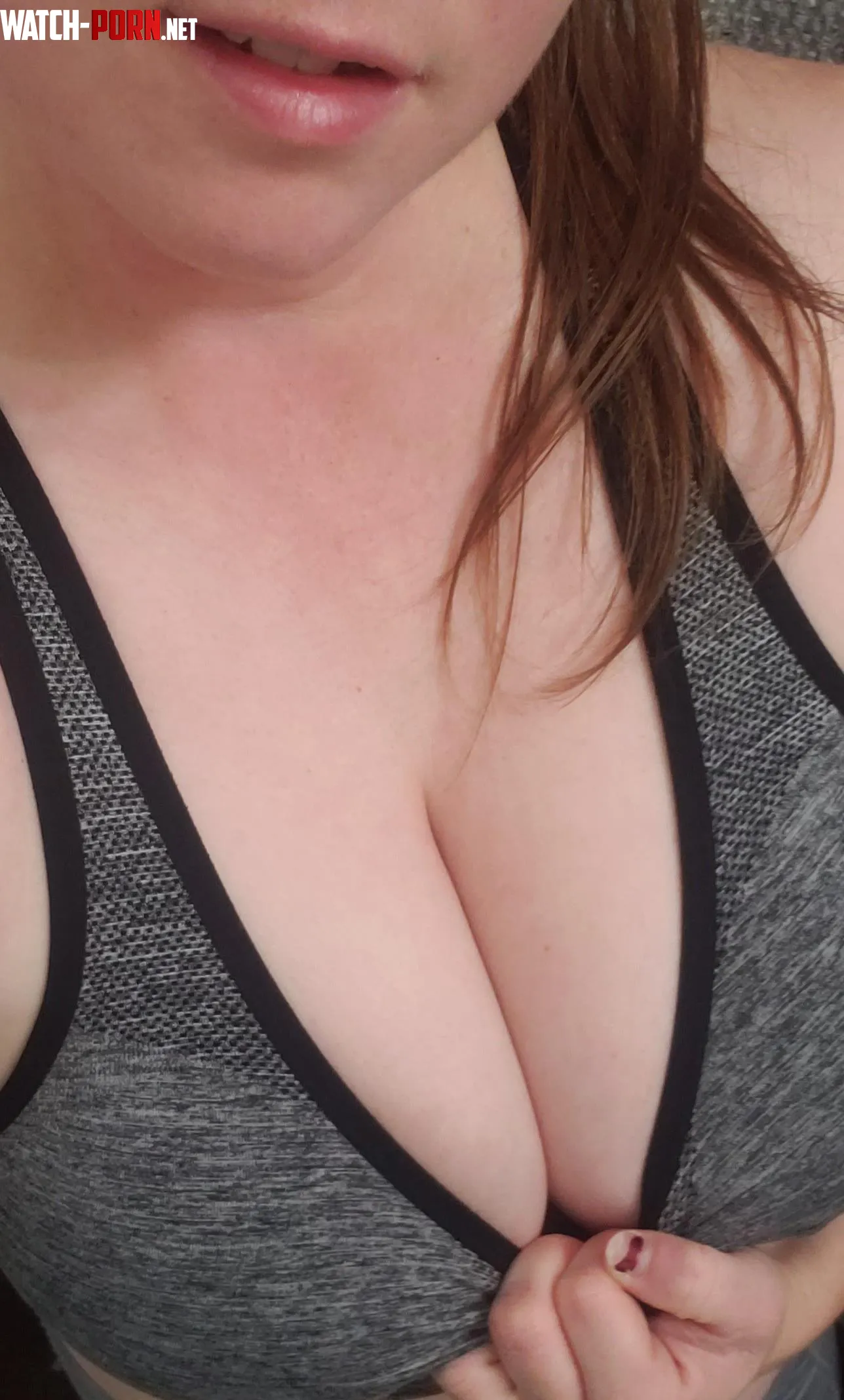 Im the neighborhood MILF running in just a sports bra Are you hitting on me by SalamanderOk2902