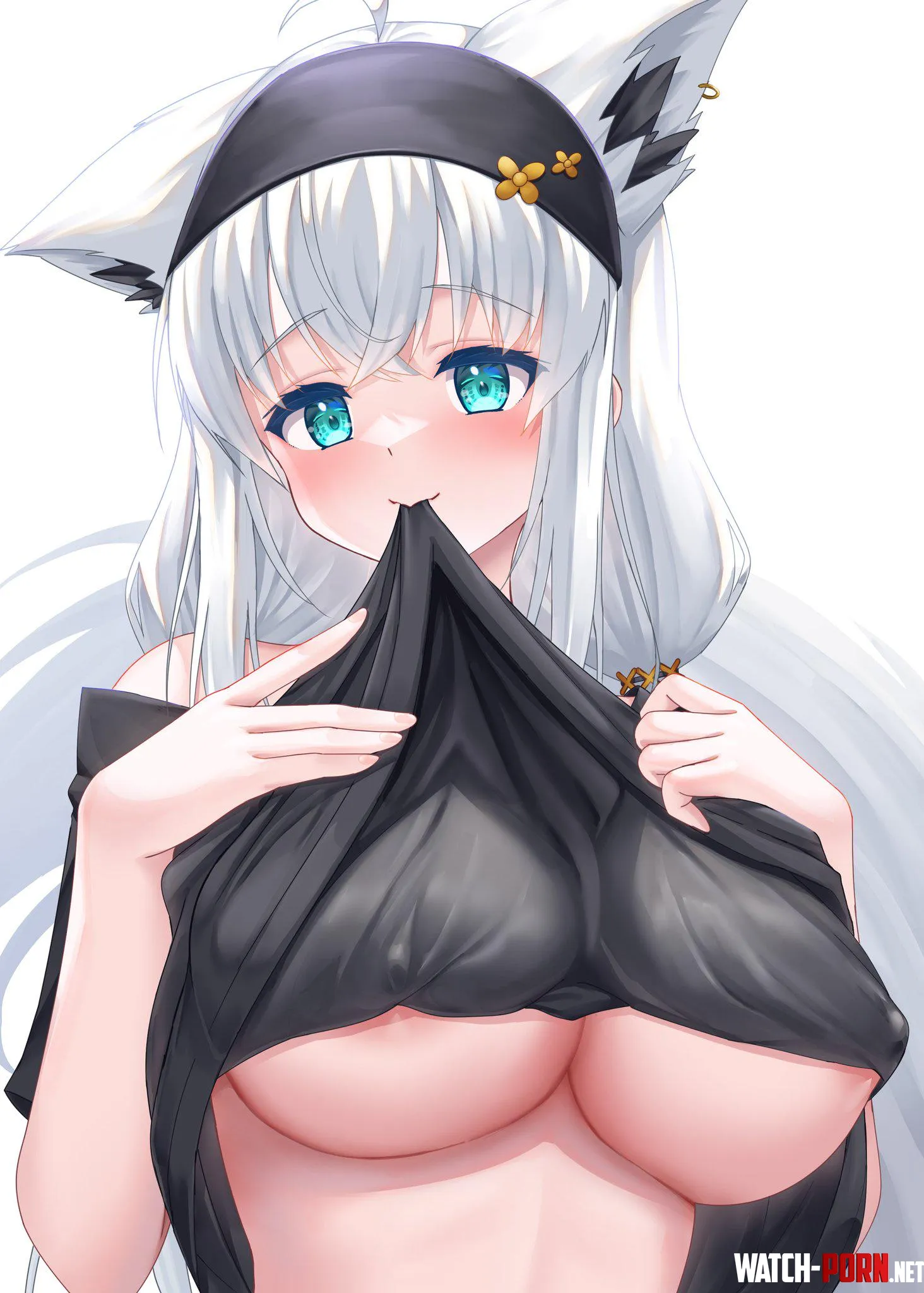 Fubuki pulling up her shirt Hololive by marxsander2016