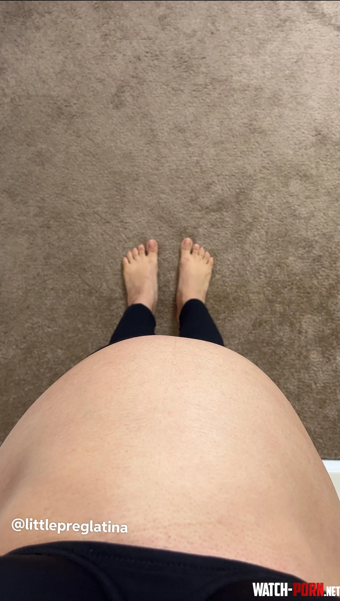 I have to work the angles to get to see my pregnant feet  by littlepreglatina