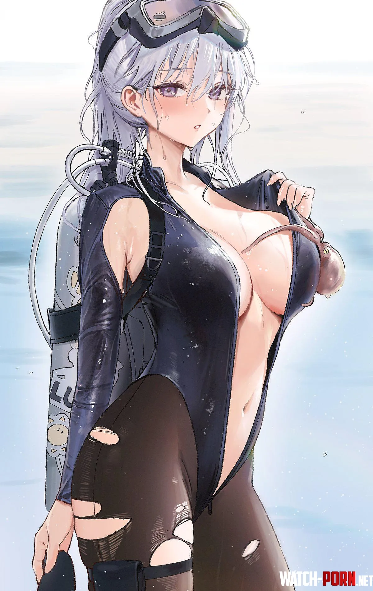 Diving swimsuit Enterprise Azur Lane by marxsander2016