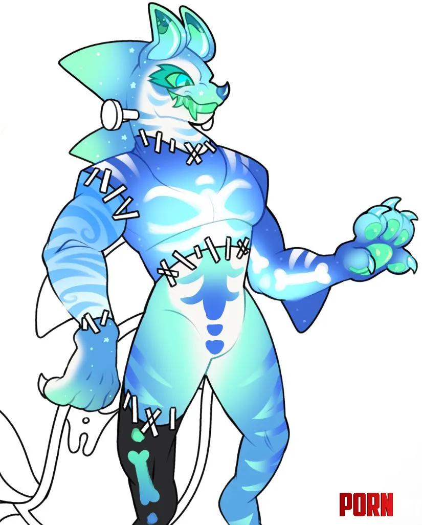 Lil stitchy shark guy adoptable 33 rlly proud of this one by meeoio