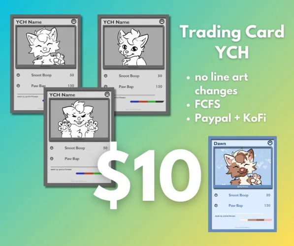 Thumbnail YCH Trading Card Options Made by kleptotoid | Furry Art