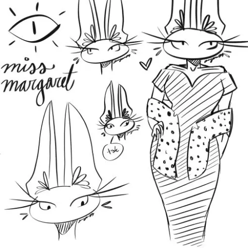 Thumbnail Doodles of Miss Margaret in Digital Furry Art by that-one-fairy