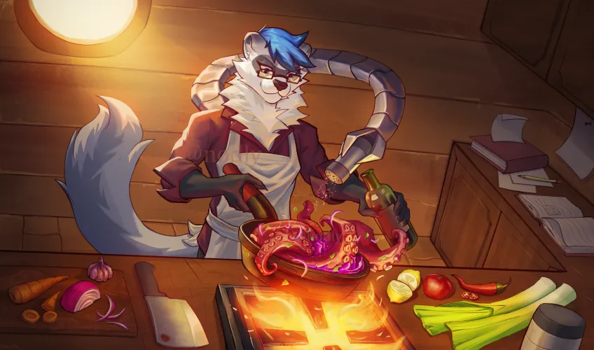 Thumbnail Let Him Cook Art by Me | A Furry Masterpiece by nodly_