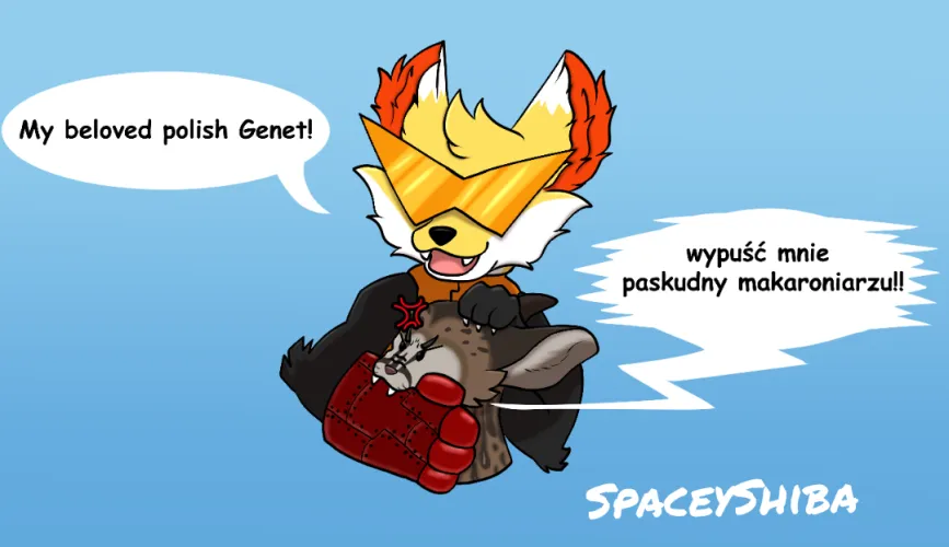 Thumbnail Fante and His Polish Genet Spacey Shiba: A Furry Adventure by Sup_its_Sparky