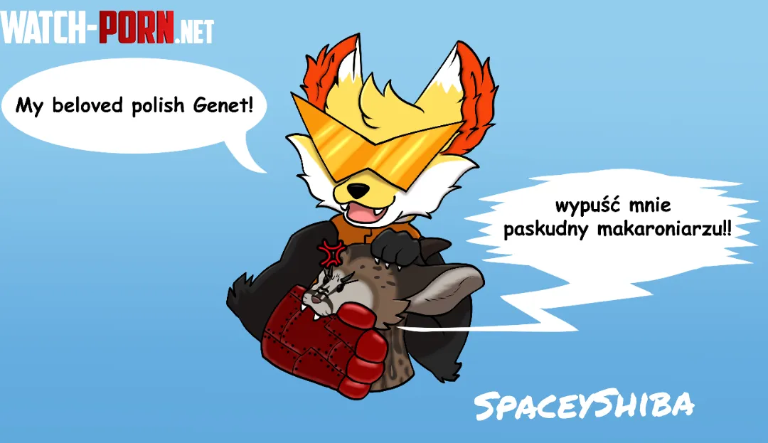Fante and his Polish Genet SpaceyShiba  by Sup_its_Sparky