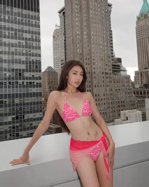 Thumbnail Stylish Skyline Bikini and Sarong by RightBachAtYa in realasians