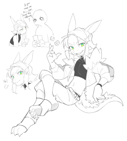 Thumbnail Step Up to the Challenge: Gambler Art by ContaneShoko for Furry Fans