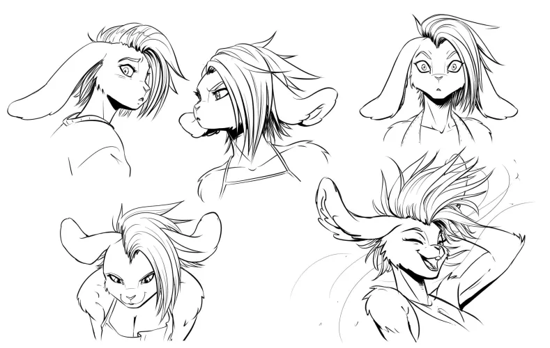Thumbnail Expressive Clover Sheet Art by JarOfLooseScrews | Furry World