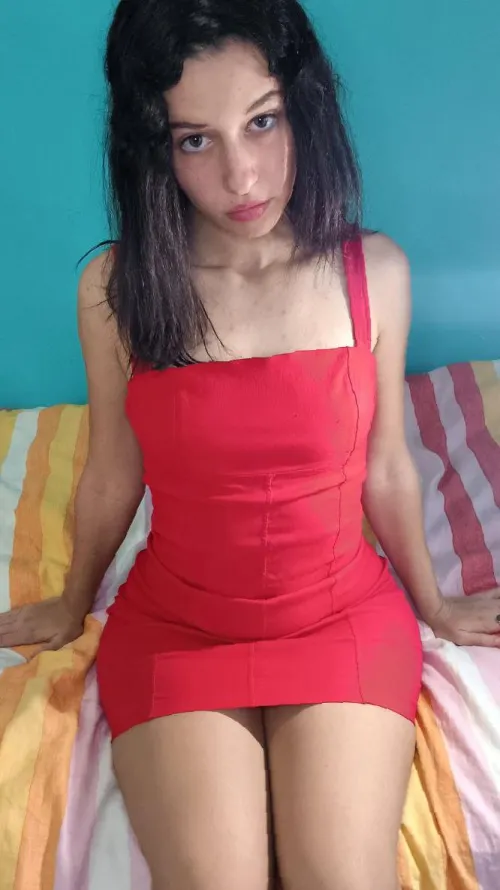 Thumbnail Feeling Cute in Red Dress by Missdelfyn | Tightdresses Category