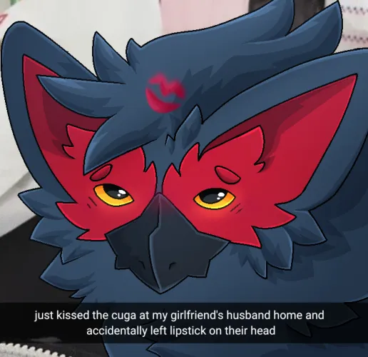 Thumbnail Cuga Gets Lipstick Marks - A Playful Furry Tale by Used_Dimension1555