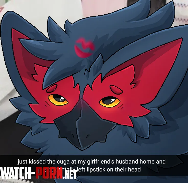 Cuga gets lipstick marks on their fur by Used_Dimension1555