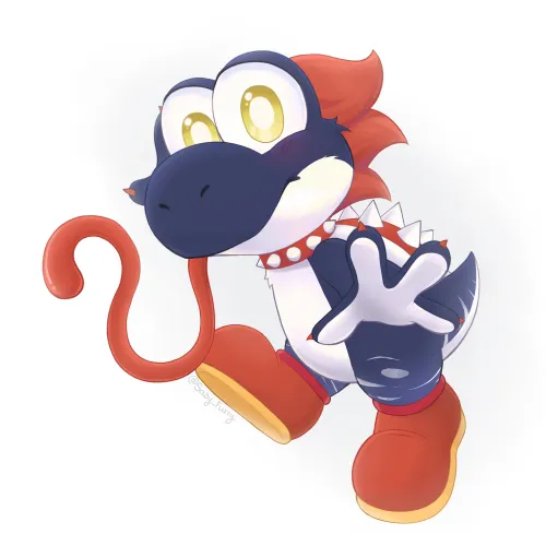 Thumbnail Cute Yoshi Art on Super Mario Map by Saby_Furry