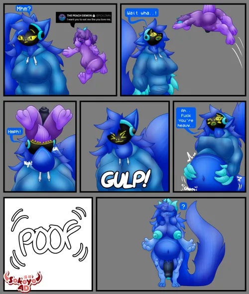 Thumbnail Savoring Cottonball Demons: A Tasty Treat by S0koyo | Vore category