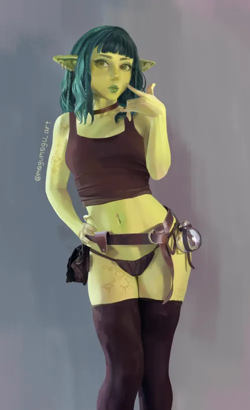 Thumbnail Goblin Selfmogumoguart Revealed | MonsterGirl by yutohateseverything