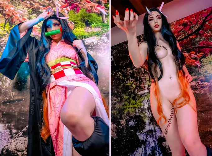 Thumbnail Demon Slayer Nezuko Cosplay by Aery Tiefling OC | AeryKorvair