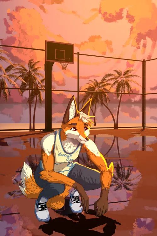 Thumbnail catcake5 Crafts a Basketball Court YCH Art for GabeBold - A Furry Challenge
