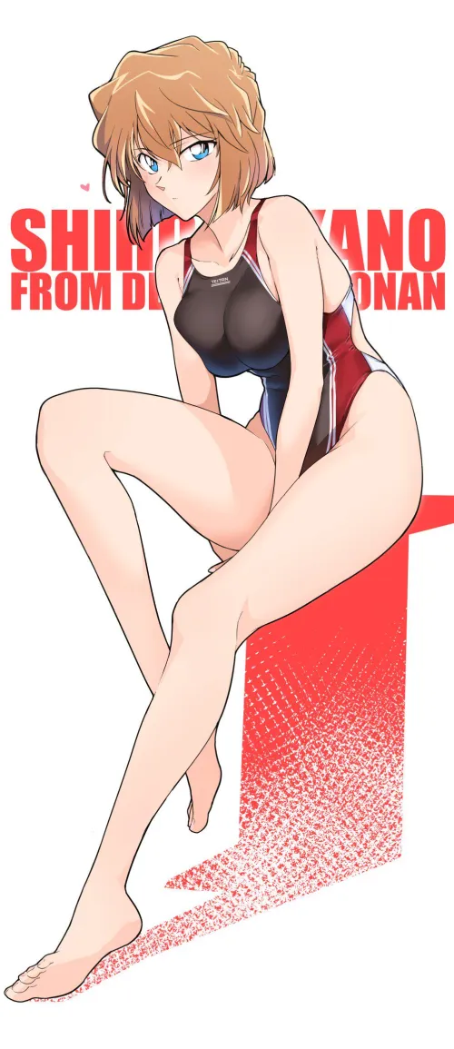 Thumbnail Check Out Miyano Shiho's Stylish Black Competition Swimsuit in Detective Conan by ecchi_neko