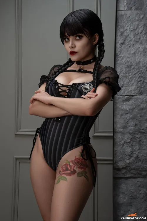 Thumbnail Wednesday Addams Cosplay by KalinkaFox Wednesday | kalinkafox