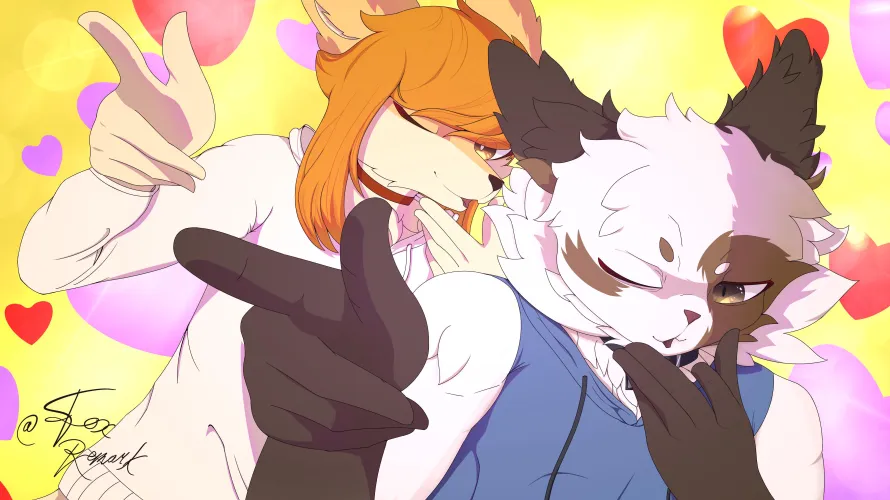 Thumbnail Commission Art for Tenemae2 & Bainkers - A Twitter Collaboration by FoxRemark