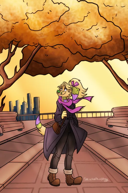 Thumbnail Experience the Tranquility of 'Autumn Sunset' by International_Bag962 in Furry Art