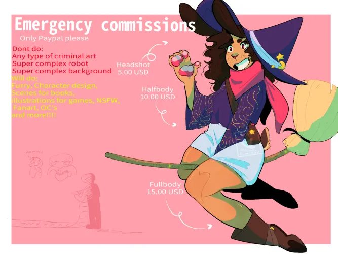 Thumbnail Emergency Commissions for a Cause | Vanilla_Elmiron | Furry Category