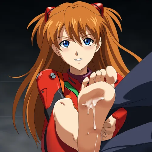 Thumbnail Asuka Plugsuit Art with Original Character by conejologia