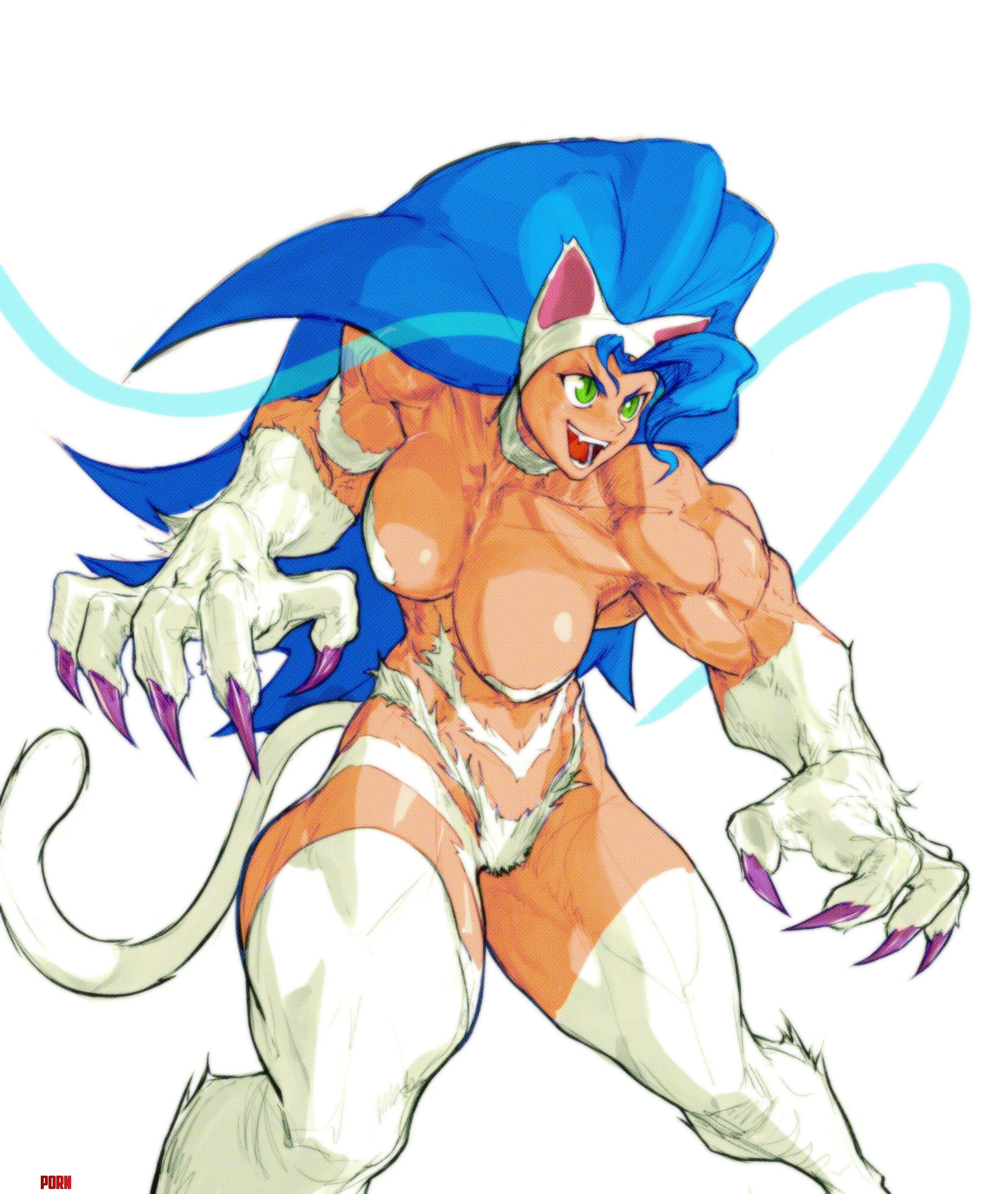 muscular Felicia zerosetsu by TheTMoneyMan