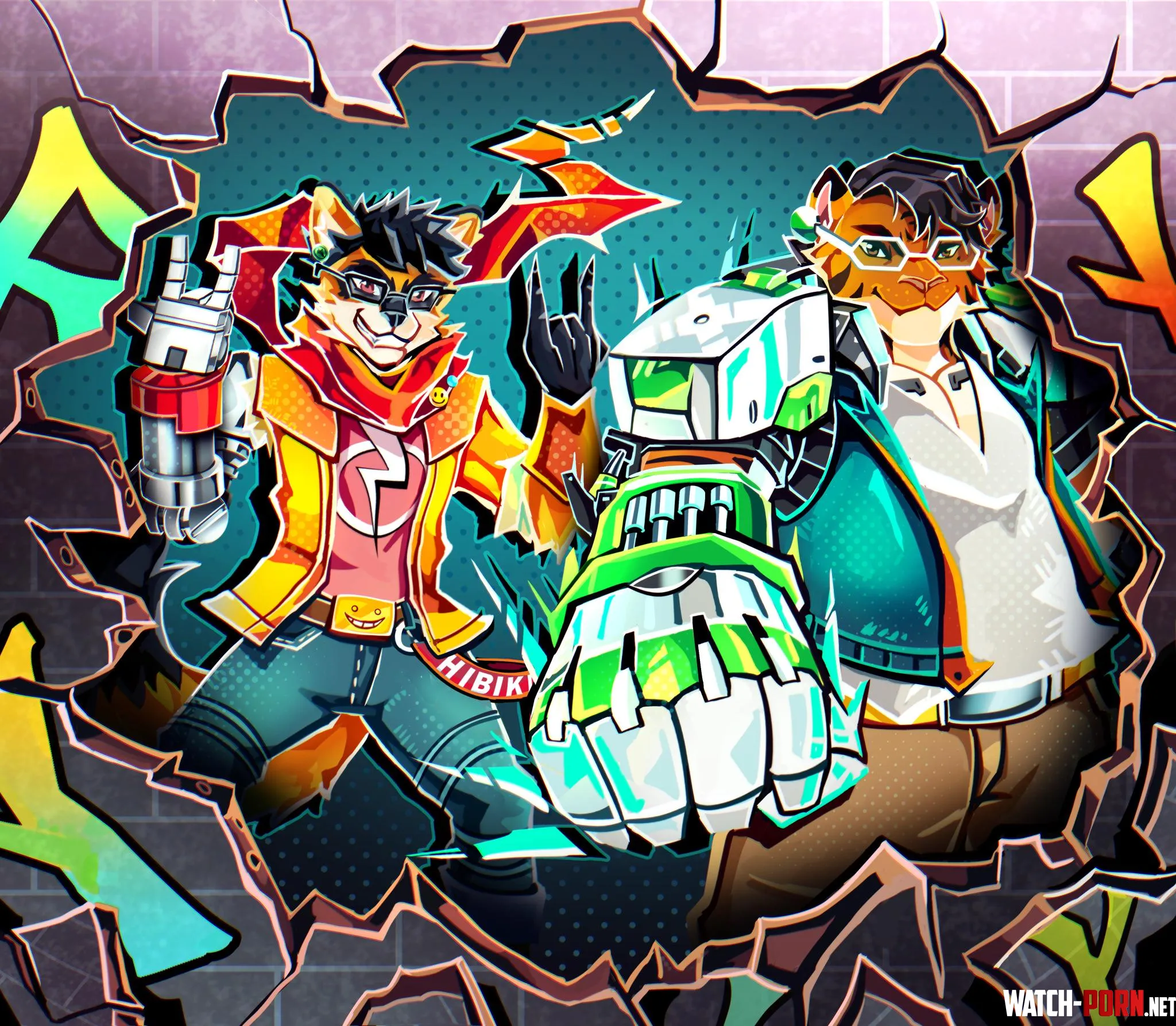 HiFi Rush cosplayers commission for Bengali Oleander By me by NebulaRobo