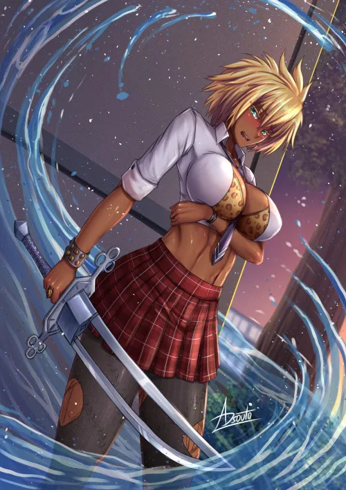Thumbnail Tier Harribel in School Uniform by Alexander Souto | Bleach_Hentai