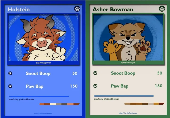 Thumbnail Creative Trading Card YCHs Completed Today | kleptotoid | Furry Category