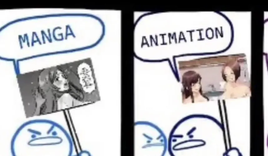 Thumbnail Blushing Long-Haired Manga Character in a Dark Skin Animation - HentaiSource