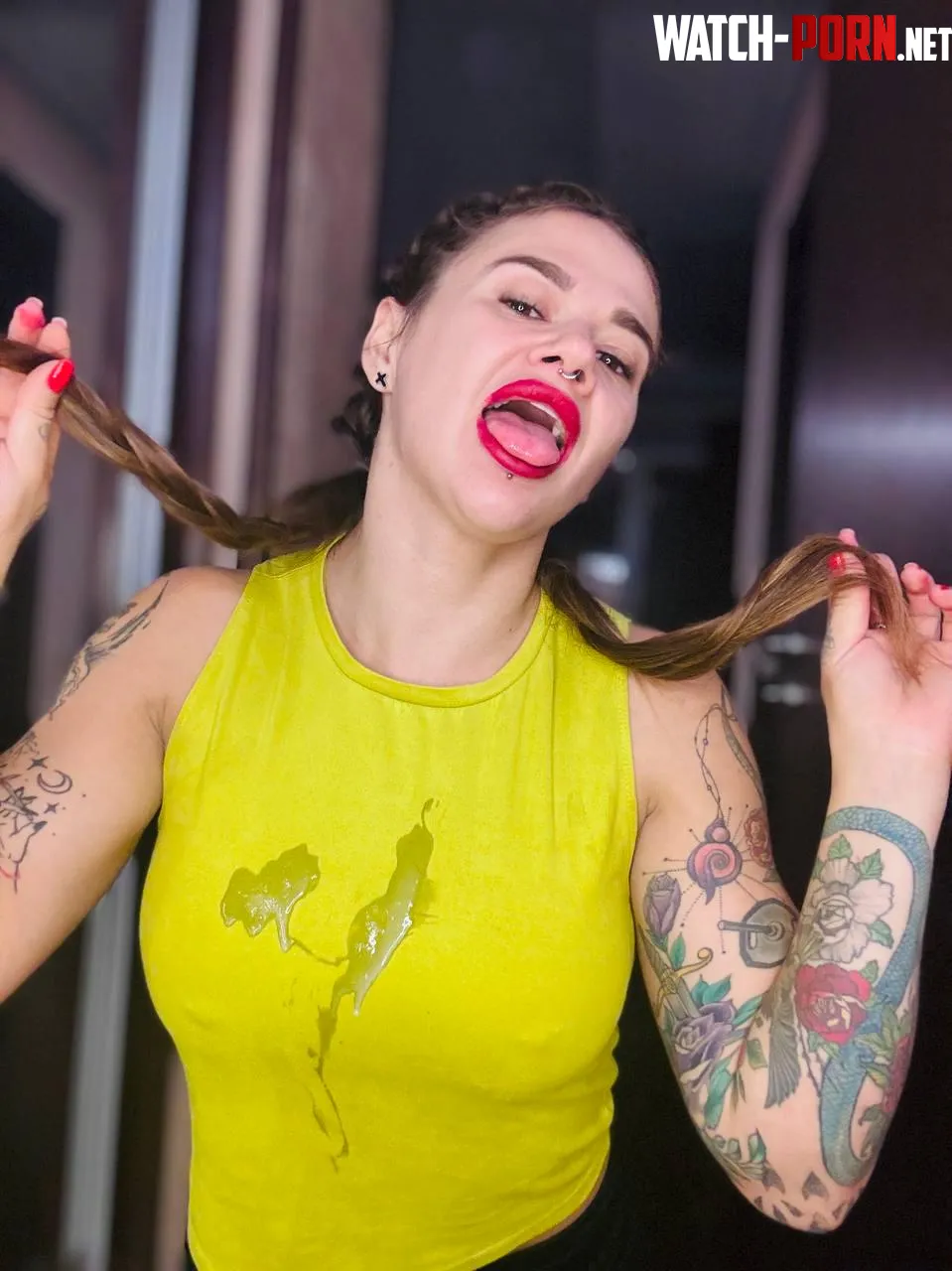 I can feel the warmth of your cum even through my clothes on my milf tits by BrianaaGenial