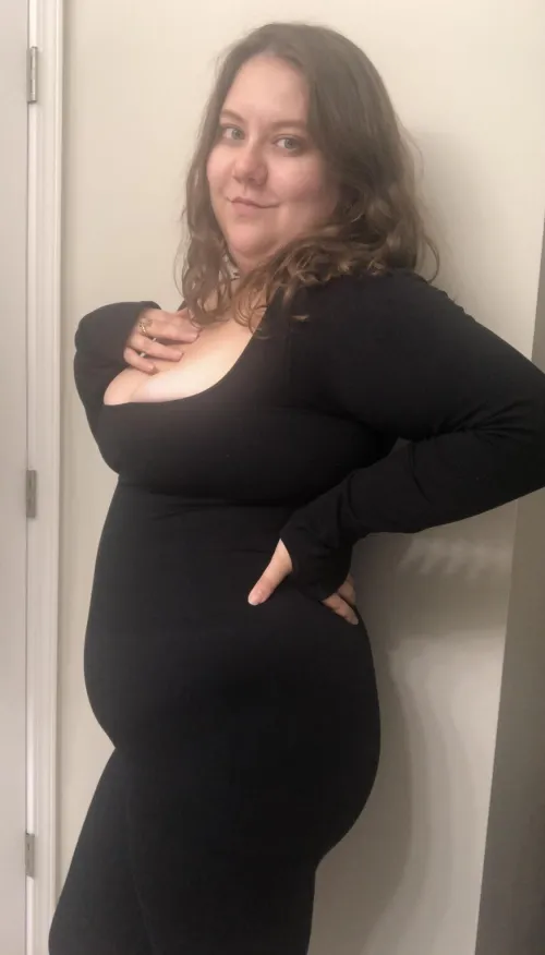 Thumbnail Cute and Chubby in a Tight Playsuit by VioletWalden in BBW_Chubby Category