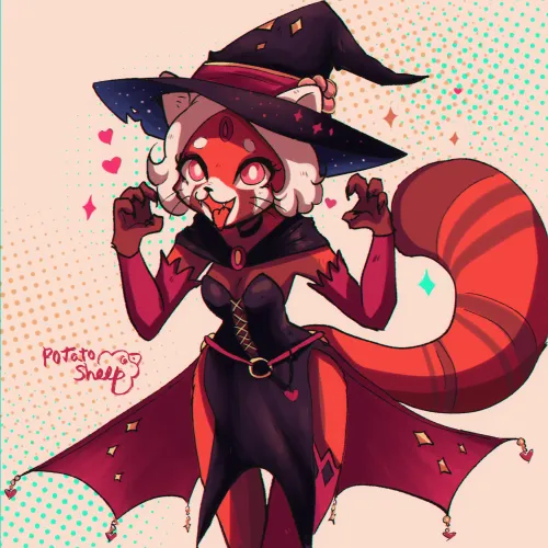 Thumbnail Admire Redd Berry OC Furtober Art by Potatosheeps - A Furry Delight