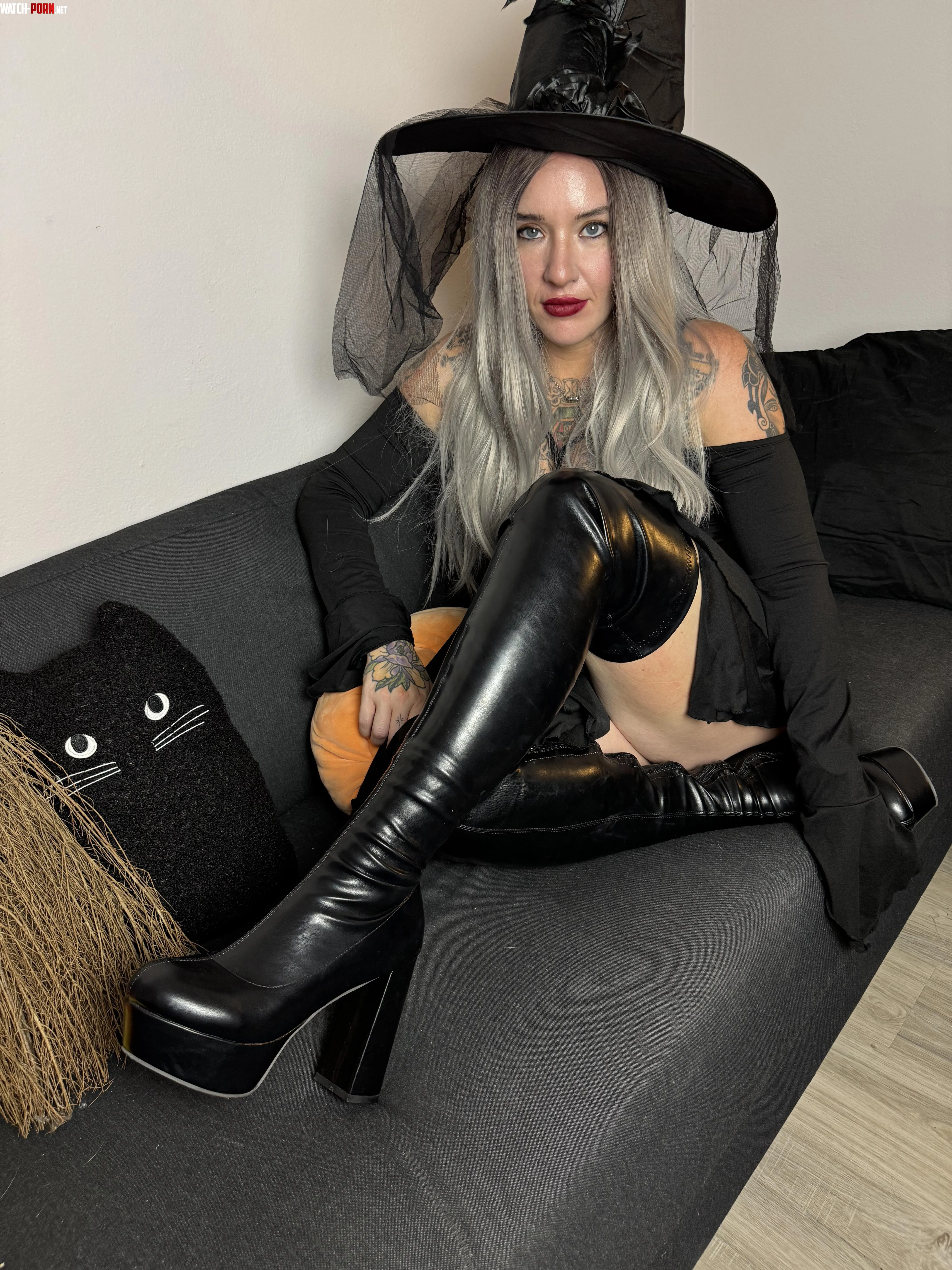 This witch will step on you with these boots after you drink her love potion  by LilRaeXO