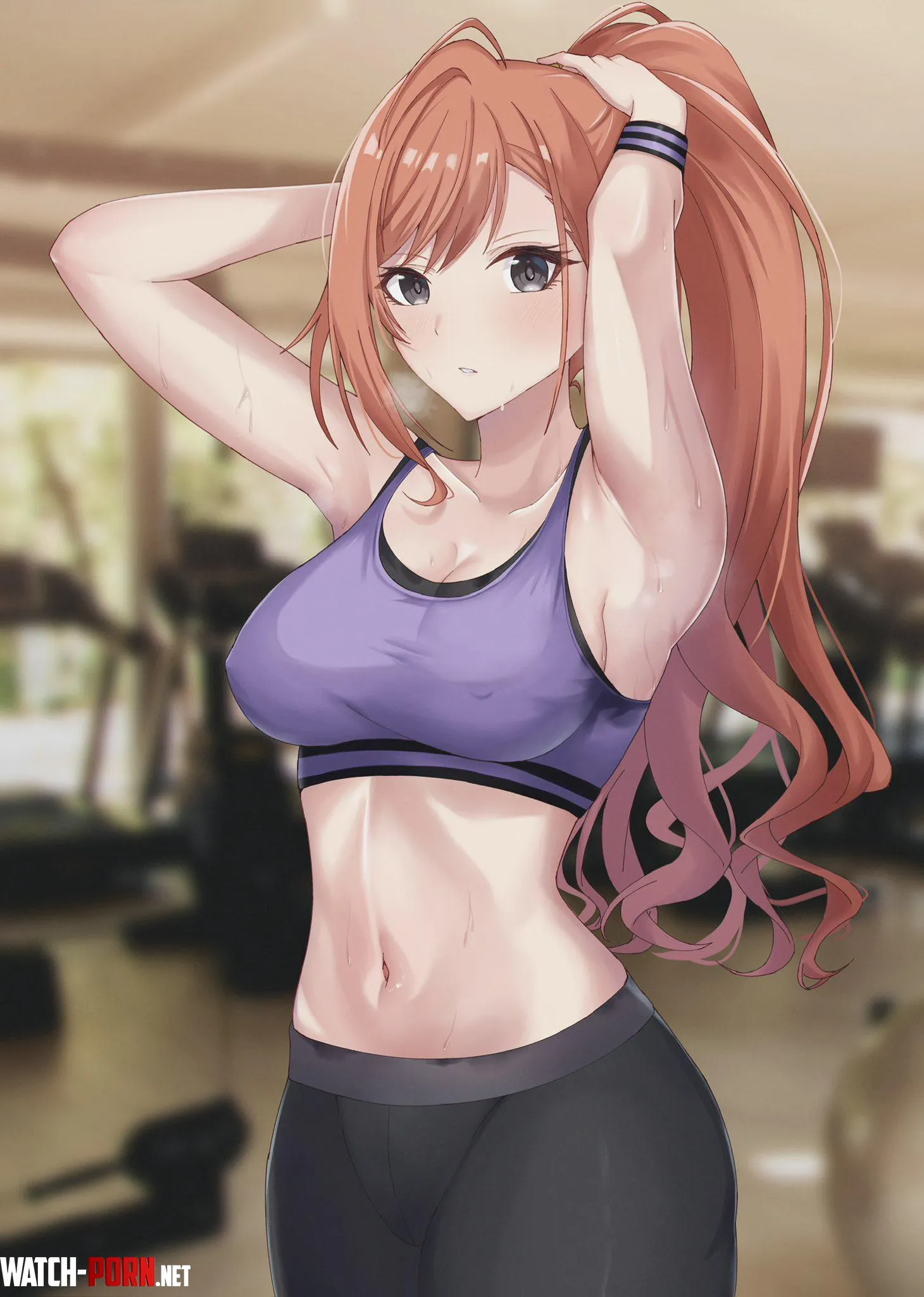 Sweaty after gym by konosubak