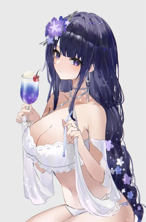 Thumbnail Ice Cream Soda Delight with Raiden Shogun by marxsander2016 in the ecchi Category