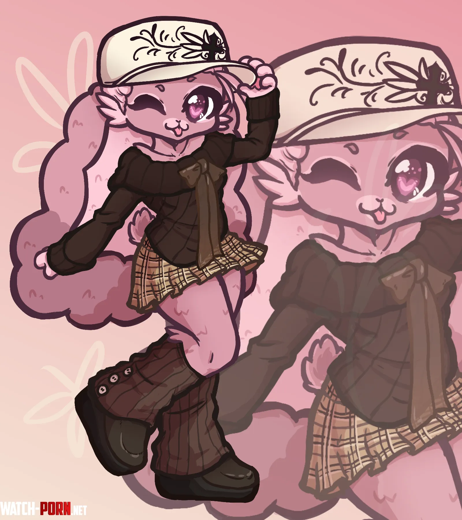 I tried to do cutegirltober and failed day 1  art by me by stern_gecko96