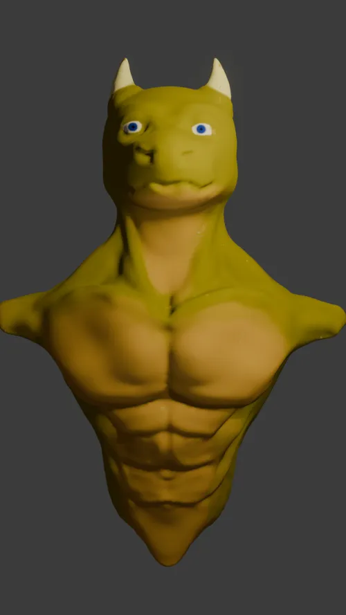 Thumbnail 3D Dragon Model: Artistic Progress Shared by BirbsArt10 in the Furry Realm