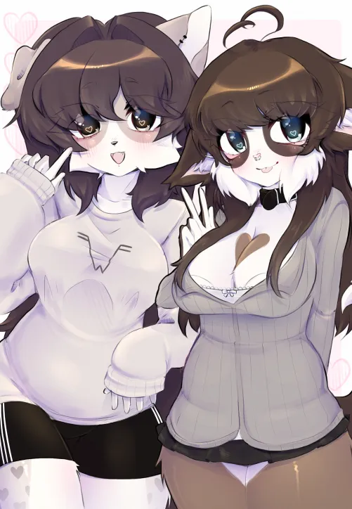 Thumbnail Meow Mix: Delightful Art of Two Cat Girls by takkunaki