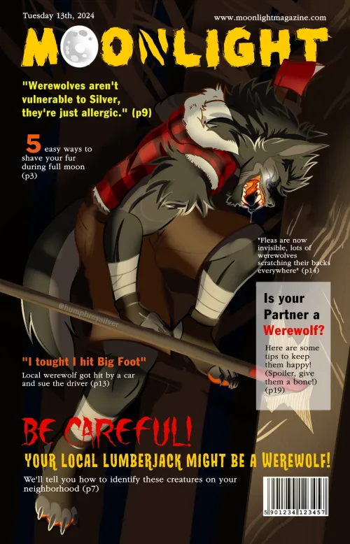Thumbnail Celebrate Werewolf Wednesday with Joyful Artworks by Princesilver05